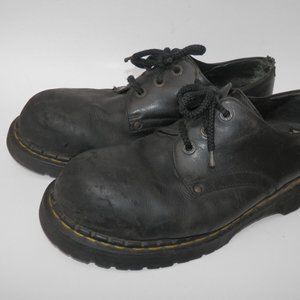 Dr. Martens Black Steel Toe Shoes Made In England Men's 10